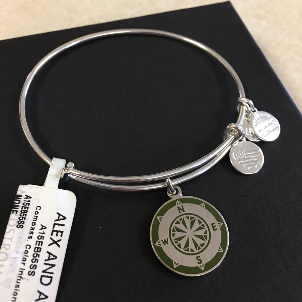 Alex and ani color infusion compass NWT